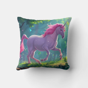 beautiful pink horse unicorn cartoon cushion