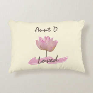 Beautiful Pink Lotus Flower  Decorative Cushion