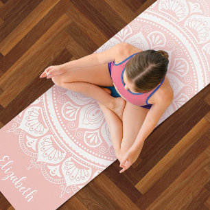 Beautiful Pink Mandala Exercise Yoga Mat