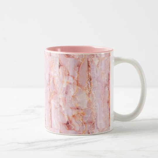 beautiful,pink,marble,girly,nature,stone,elegant,g Two-Tone coffee mug