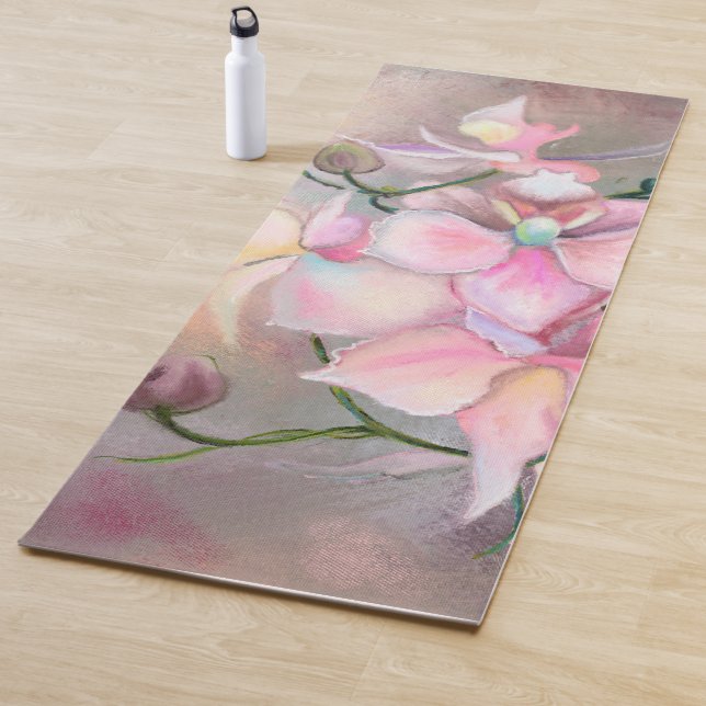 Beautiful Pink Orchid Flowers Yoga Mat (In Situ)