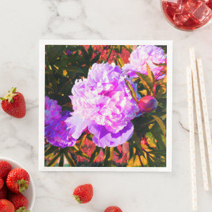 Beautiful Pink Peonies Napkin