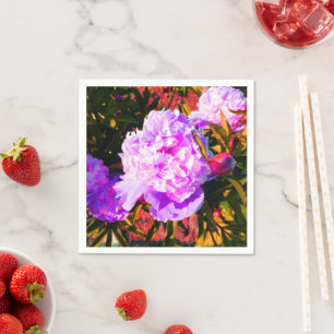 Beautiful Pink Peonies Napkin