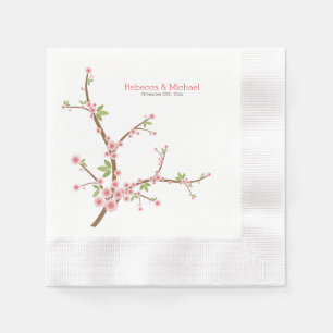 Beautiful Pink Plum Blossom Napkin