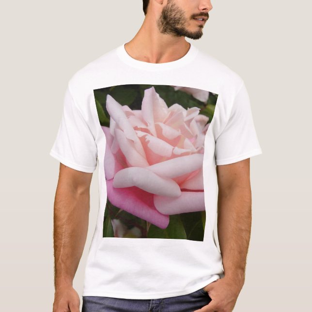 Beautiful Pink Rose Best Mum Flower Design T-Shirt (Front)