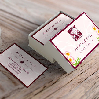 Beautiful Pink Rose Boutique Flowers - All Purpose Business Card