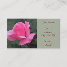 Beautiful Pink Rose Business Card