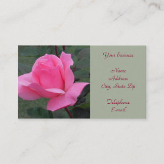 Beautiful Pink Rose Business Card