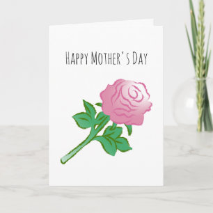Beautiful Pink Rose Card