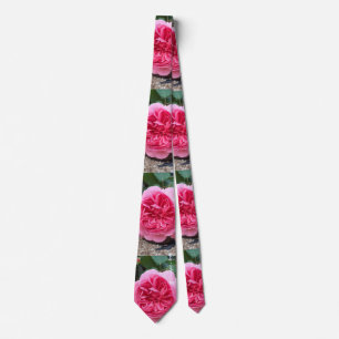 Beautiful Pink Rose Floral Botanical Mens Tie