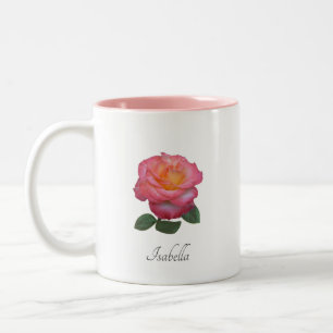 Beautiful Pink Rose Flower Mug