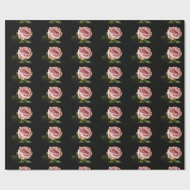 beautiful pink rose wrapping paper (Flat)