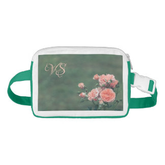 Beautiful pink roses. Add your monogram. Bum Bag