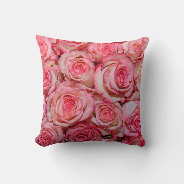 Beautiful pink roses cushion (Front)