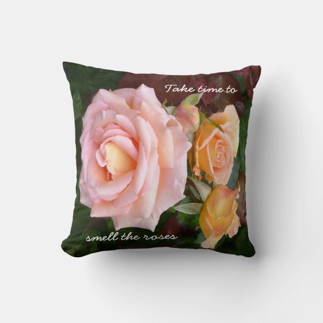Beautiful Pink Roses Cushion (Front)