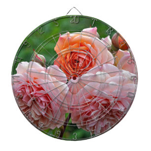 Beautiful pink roses dartboard