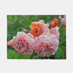 Beautiful pink roses doormat