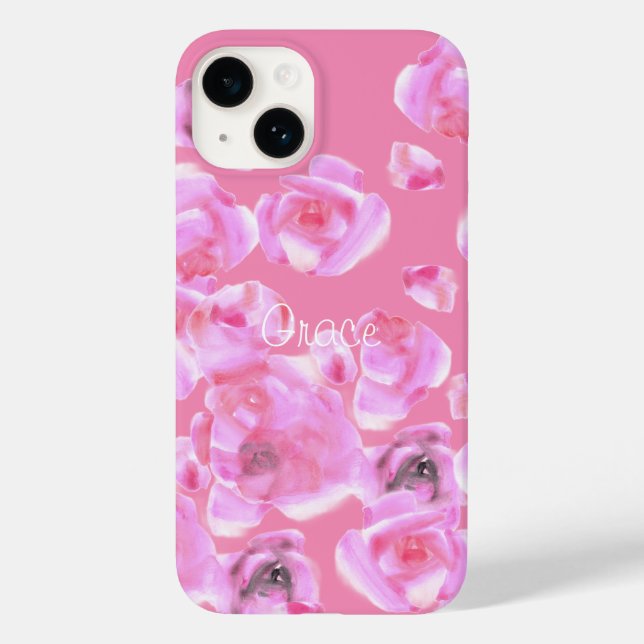 Beautiful Pink Roses iPhone Case (Back)