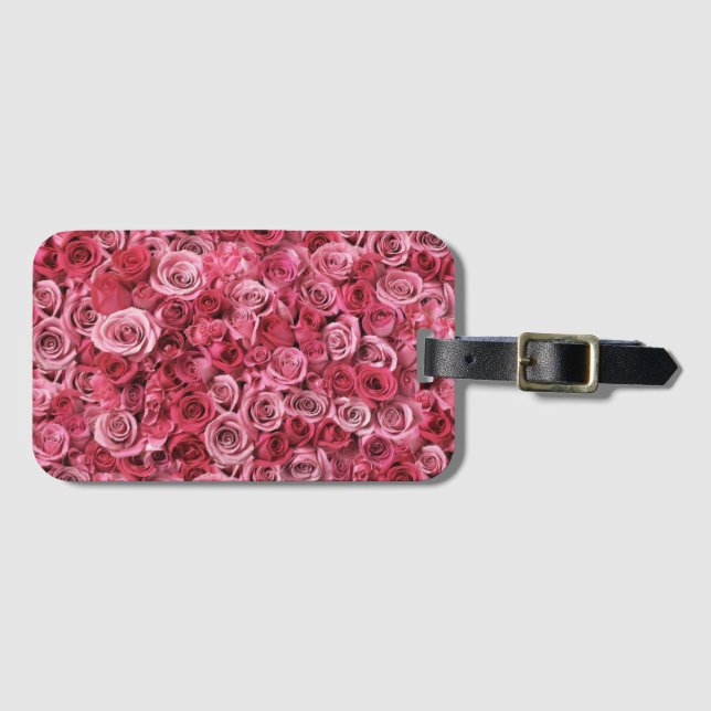 Beautiful Pink Roses Luggage Tag (Front Horizontal)