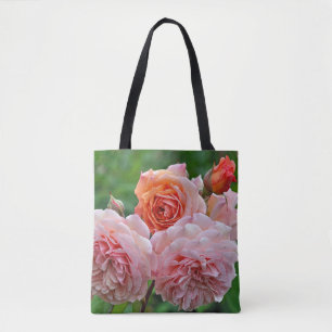 Beautiful pink roses tote bag