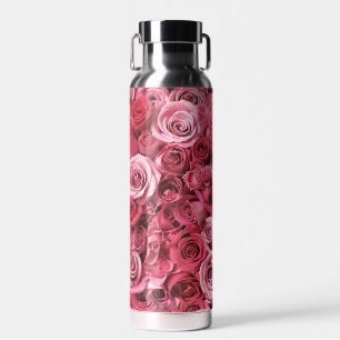 Beautiful Pink Roses Water Bottle