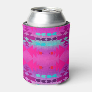 Beautiful Pink Southwestern Style Can Cooler