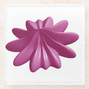 Beautiful Pink Starfish Glass Coaster