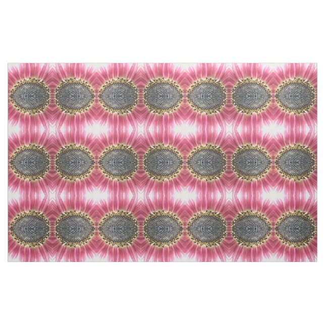 Beautiful Pink Sunflower Floral Patterned Fabric (Fat Quarter)