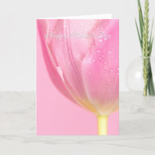 Beautiful Pink Tulip Mother's Day Card