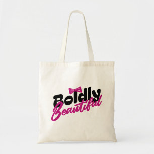 Beautiful Pink Typography with Bow Tote Bag
