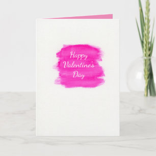 Beautiful pink watercolour Valentine's card