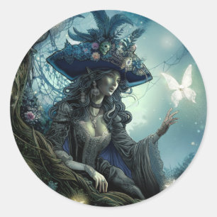 Beautiful Pirate Fairy - Round Sticker