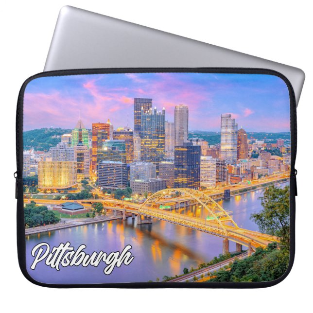 Beautiful Pittsburgh, Pennsylvania Laptop Sleeve (Front)