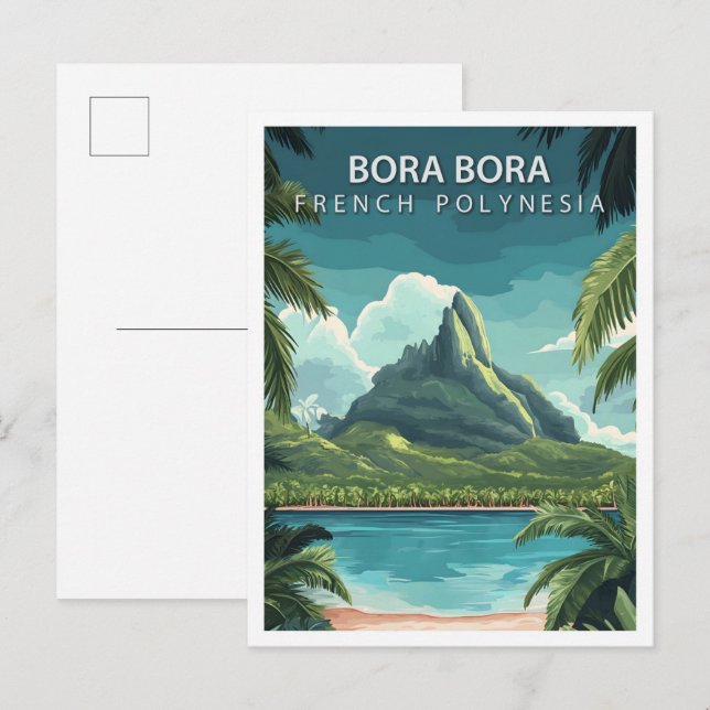 Beautiful Place Bora Bora French Polynesia Travel Postcard (Front/Back)