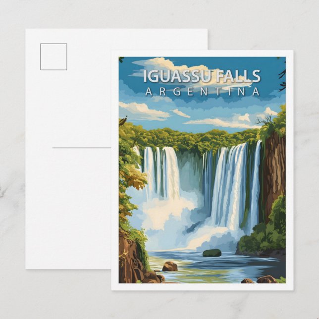 Beautiful Place Iguassu Falls Argentina Travel Postcard (Front/Back)
