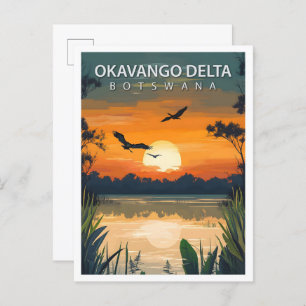 Beautiful Place Okavango Delta Botswana Travel Postcard