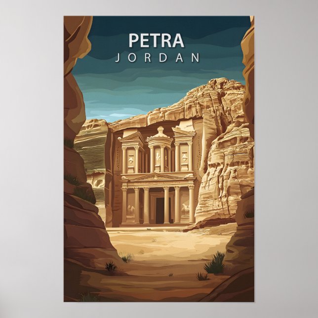 Beautiful Place Petra Jordan Art Travel Poster (Front)
