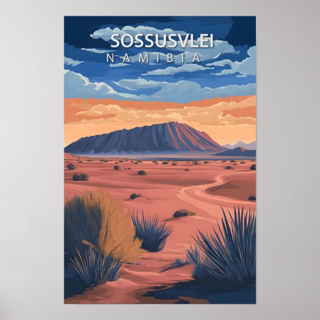 Beautiful Place Sossusvle Namibia Travel Poster (Front)