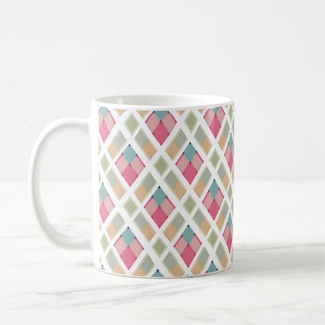 Beautiful, plaid coffee mug (Left)