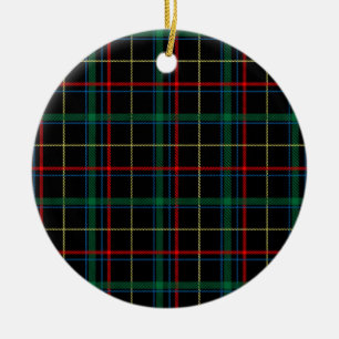 Beautiful Plaid Pattern Ceramic Tree Decoration