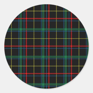 Beautiful Plaid Pattern Classic Round Sticker