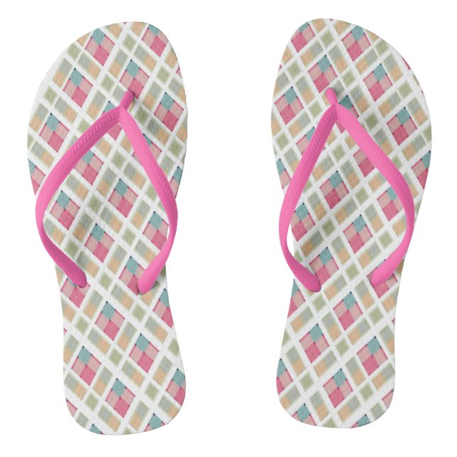 Beautiful, plaid thongs (Footbed)