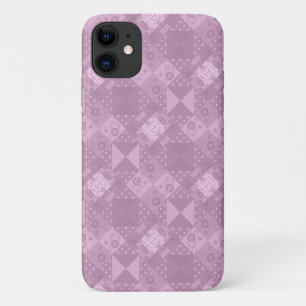 beautiful plain traditional lilac patchwork iPhone 11 case