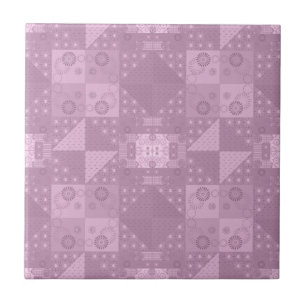 beautiful plain traditional lilac patchwork ceramic tile