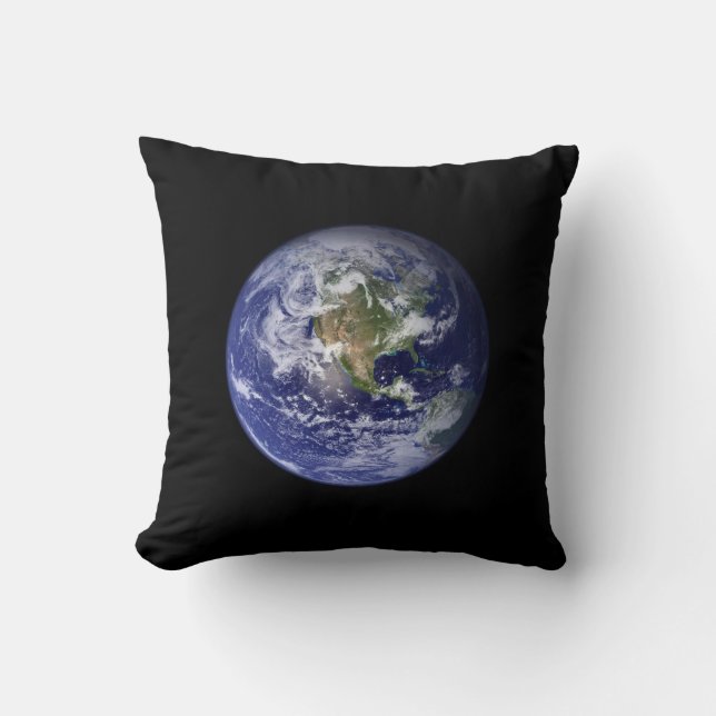 Beautiful Planet Earth Throw Pillow (Front)