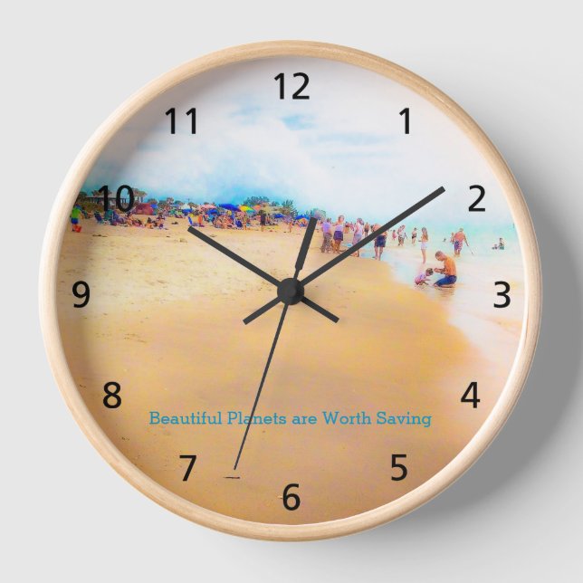 Beautiful Planets Acrylic Wall Clock (Front)