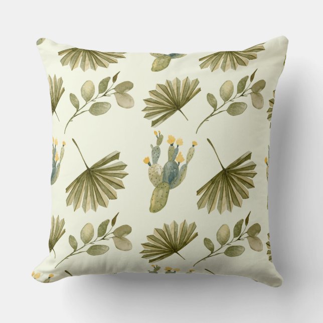 Beautiful Plants Pattern Cushion (Front)