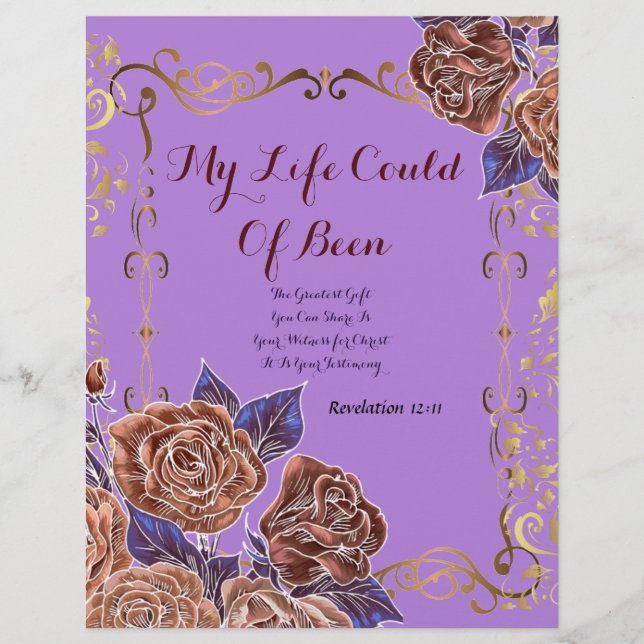 Beautiful Poem My Life Poem on Personalised Paper (Front)