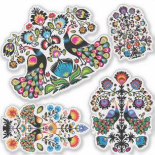 Beautiful polish folklore Wycinanki set