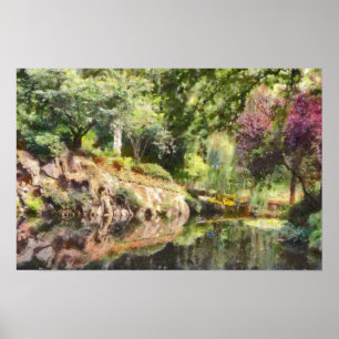 Beautiful Pond Reflections Poster